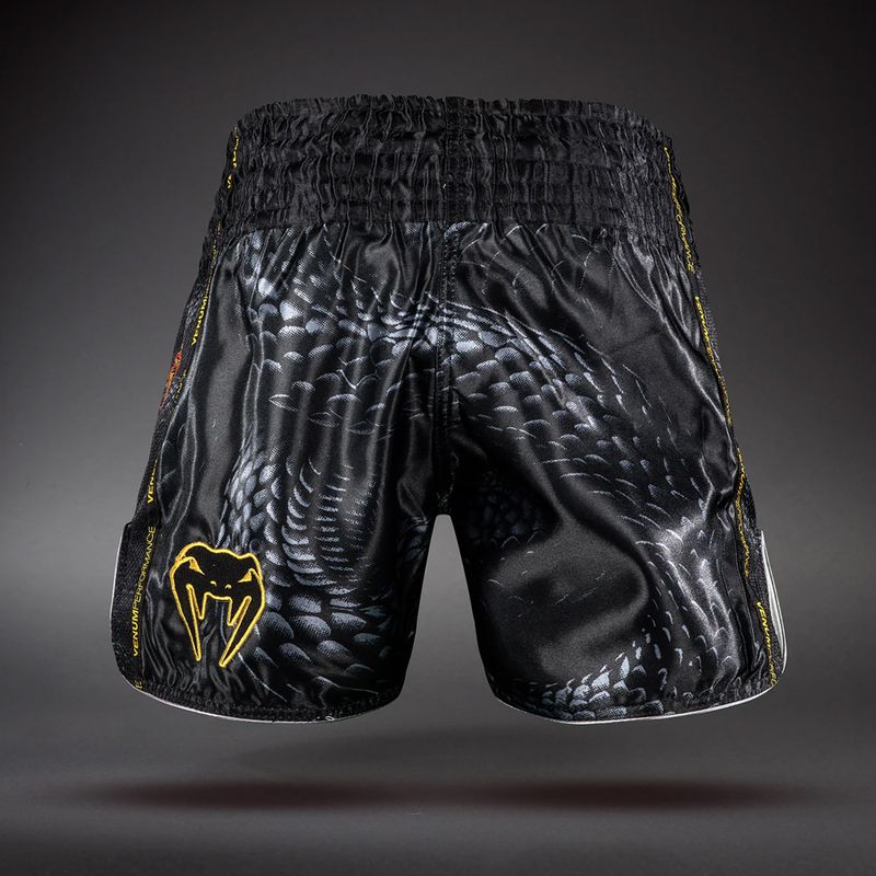 Men's training shorts Venum Matupa Muay Thai black/grey/gold 2