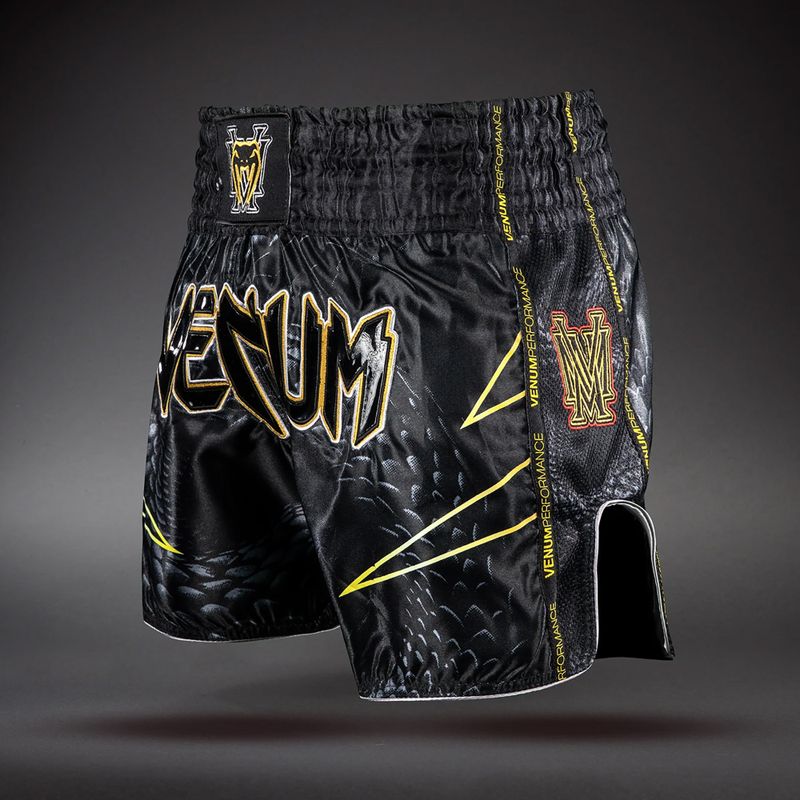 Men's training shorts Venum Matupa Muay Thai black/grey/gold 3