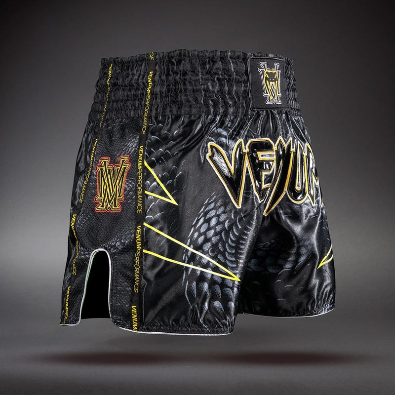 Men's training shorts Venum Matupa Muay Thai black/grey/gold 4