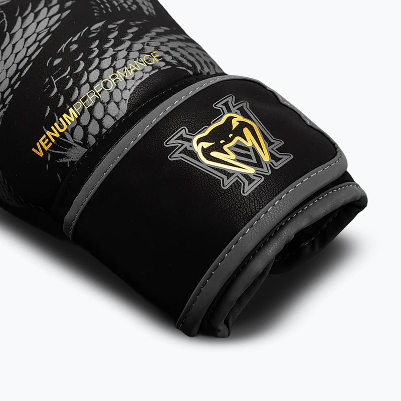 Boxing gloves Venum Matupa Boxing black/grey/gold 4