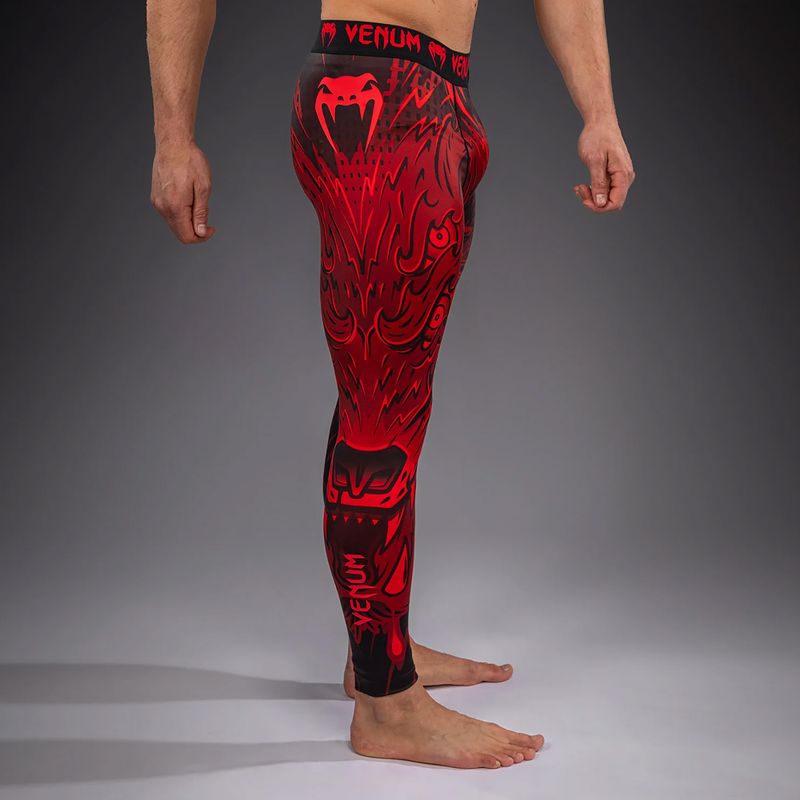 Men's training leggings Venum Wolf Atak Spats black/red 5
