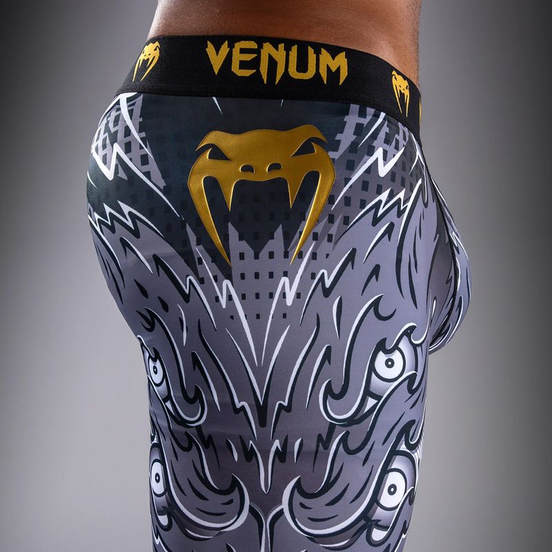 Men's training leggings Venum Wolf Atak Spats black/grey 7