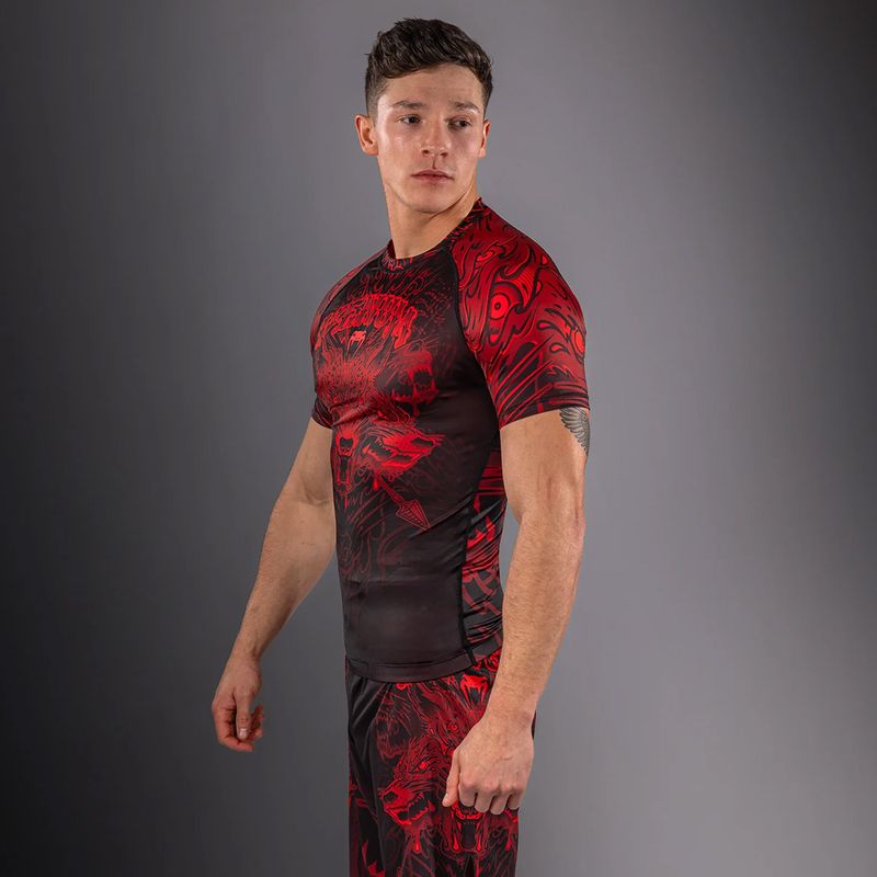 Men's rashguard Venum Wolf Atak black/red 3