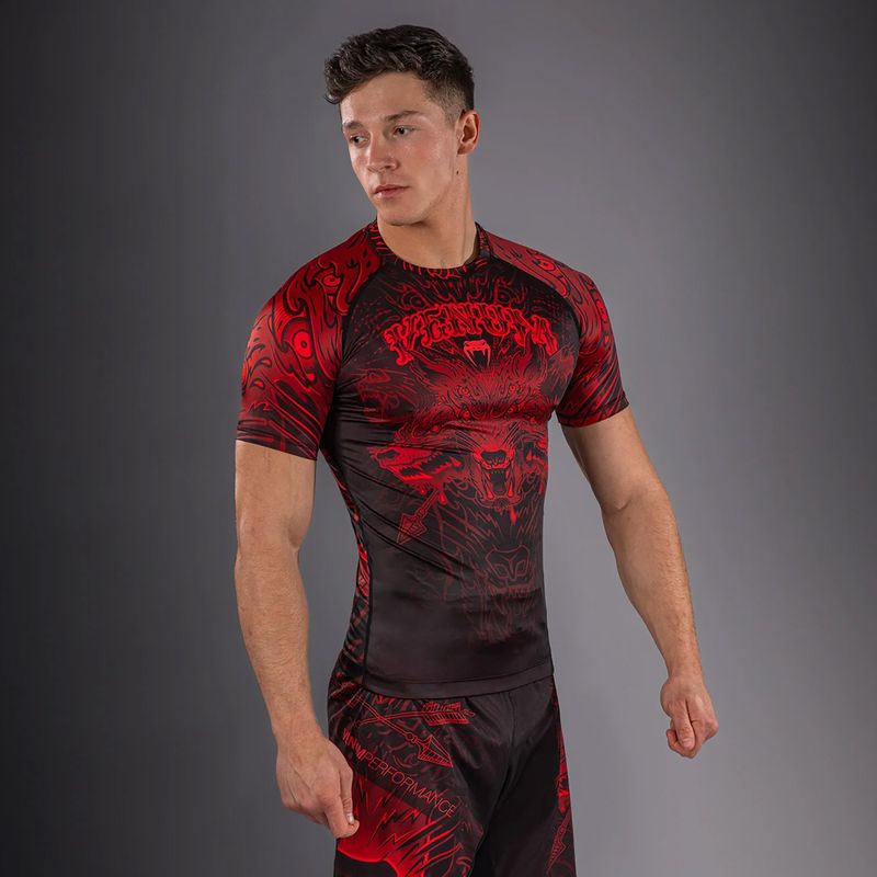 Men's rashguard Venum Wolf Atak black/red 4