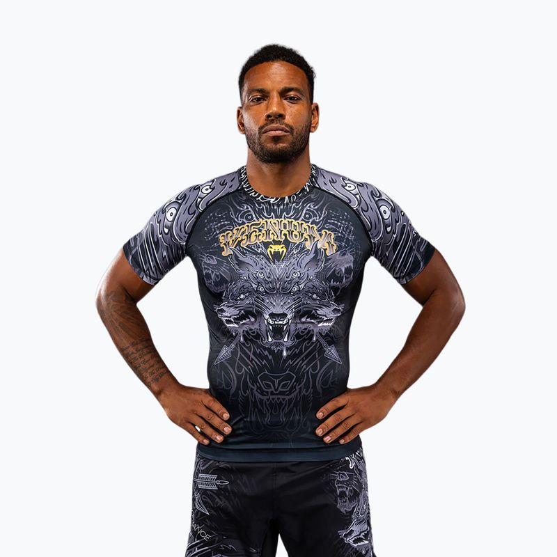 Men's rashguard Venum Wolf Atak black/grey