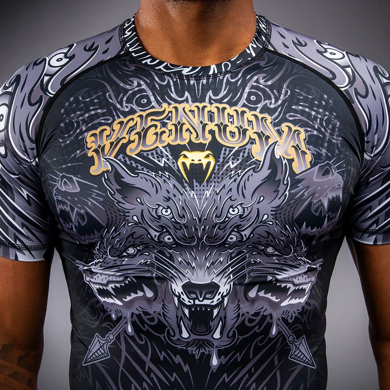 Men's rashguard Venum Wolf Atak black/grey 4