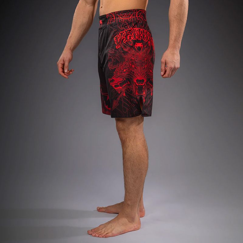 Men's training shorts Venum Wolf Atak Fightshorts black/red 4