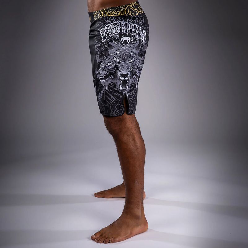 Men's training shorts Venum Wolf Atak Fightshorts black/grey 5
