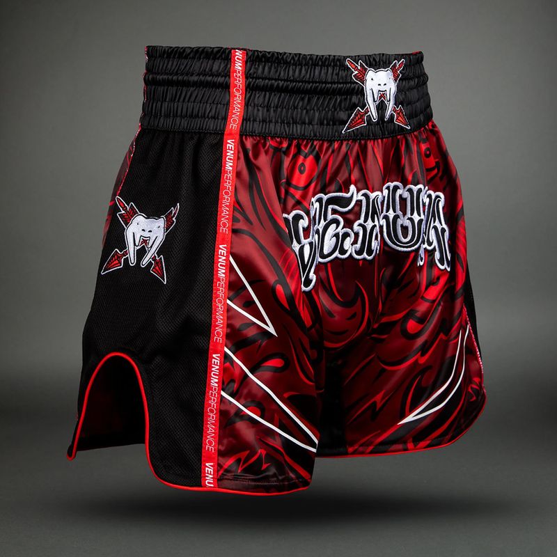 Men's training shorts Venum Wolf Atak Muay Thai Shorts black/red 3