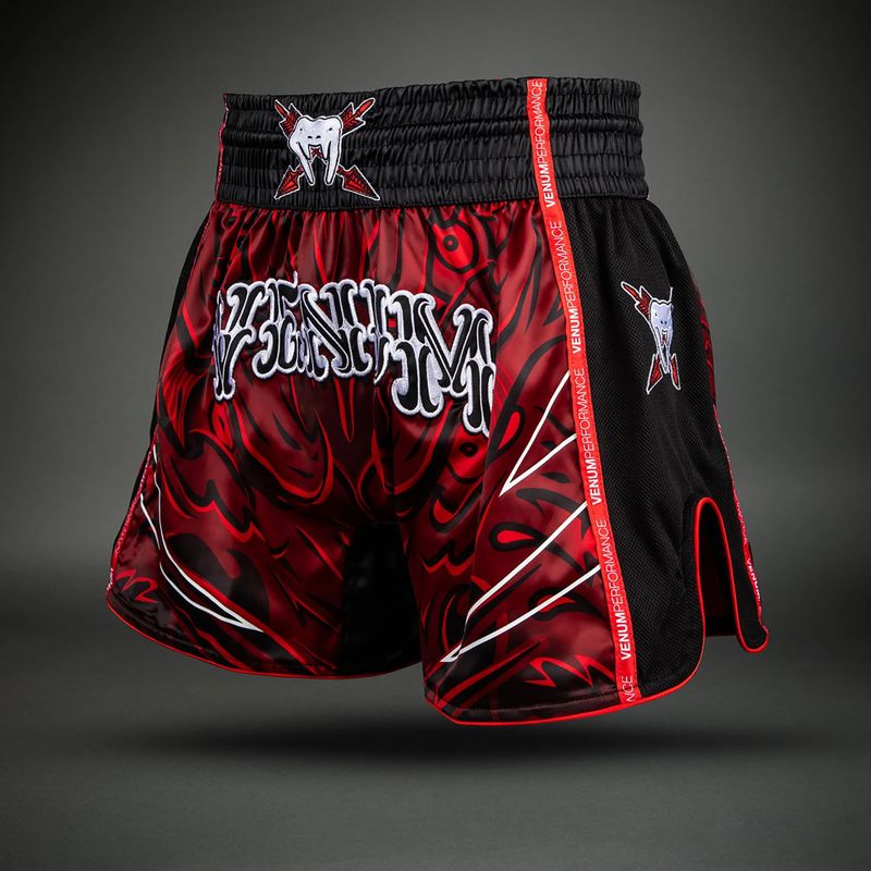 Men's training shorts Venum Wolf Atak Muay Thai Shorts black/red 4