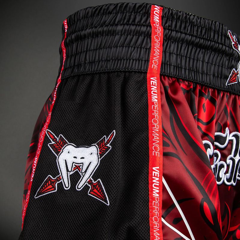 Men's training shorts Venum Wolf Atak Muay Thai Shorts black/red 5