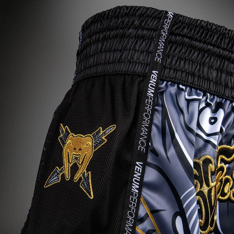 Men's training shorts Venum Wolf Atak Muay Thai Shorts black/grey 5
