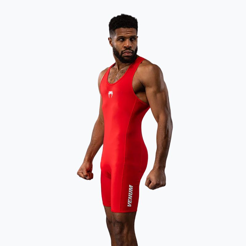 Men's coverall Venum Challenger Wrestling Singlet red 3