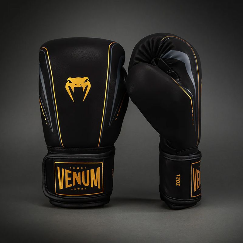 Boxing gloves Venum Streamline Boxing black/gold 2