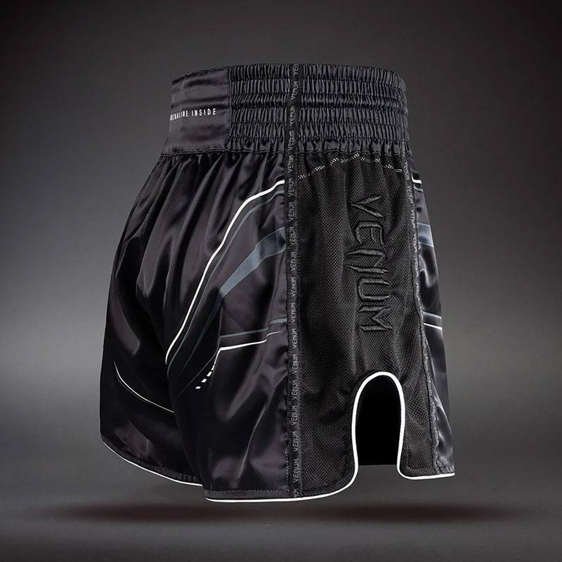 Men's training shorts Venum Streamline Muay Thai black/white 4