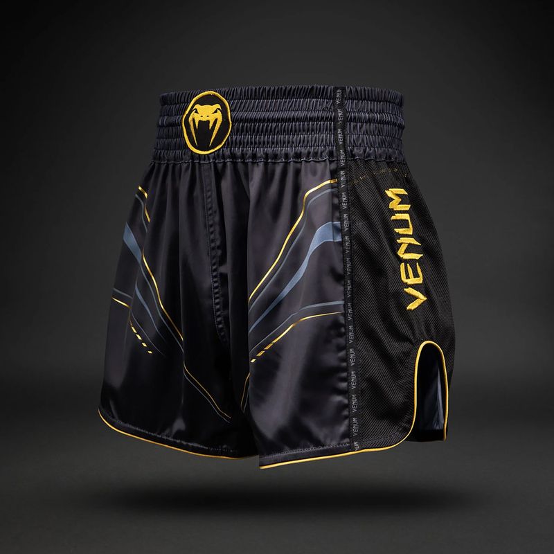 Men's training shorts Venum Streamline Muay Thai black/gold 4