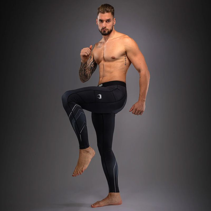 Men's training leggings Venum Streamline Spats black/white 2