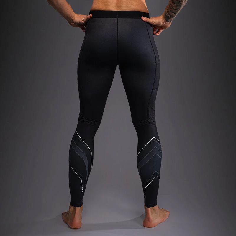 Men's training leggings Venum Streamline Spats black/white 3