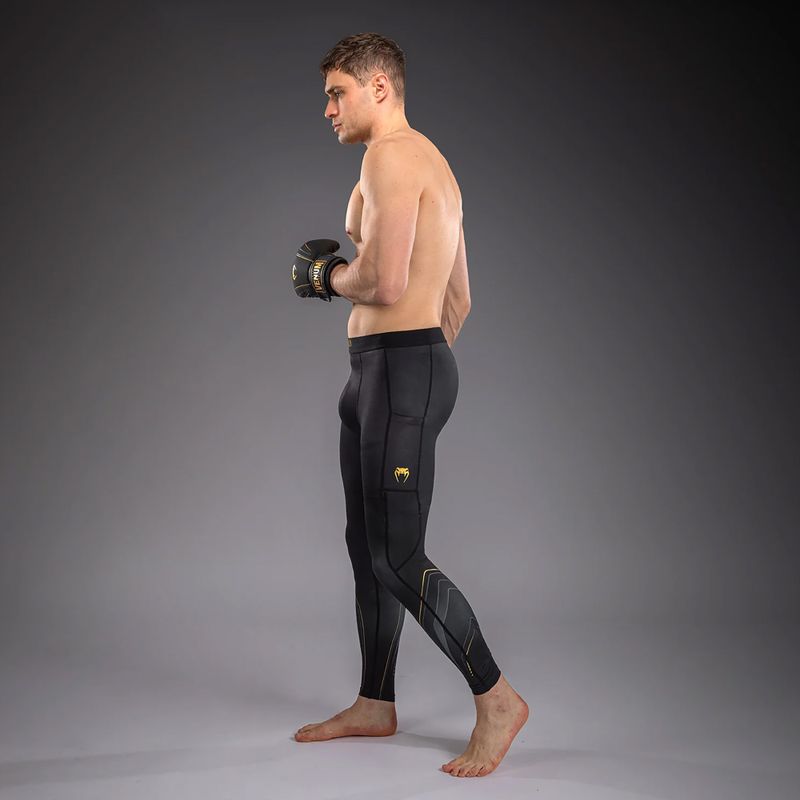 Men's training leggings Venum Streamline Spats black/gold 4