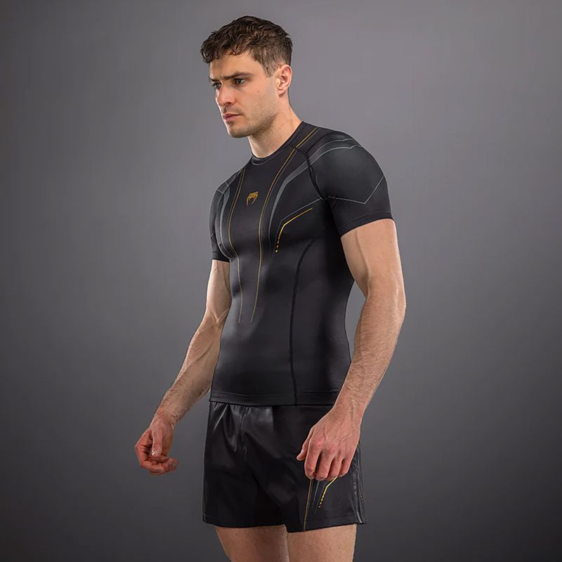 Men's rashguard Venum Streamline black/gold 3