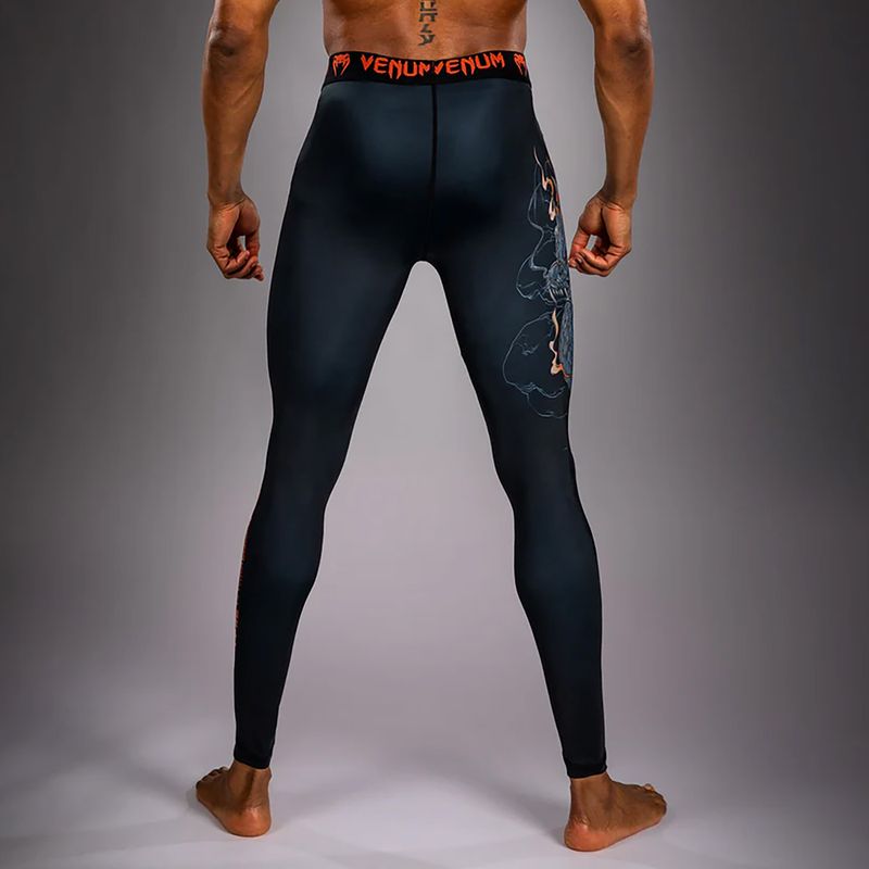 Men's training leggings Venum Thunder Dragon Spats Black/Grey/Copper 2