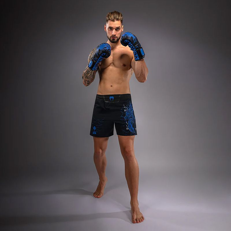 Men's training shorts Venum Thunder Dragon Black/Royal Blue 2