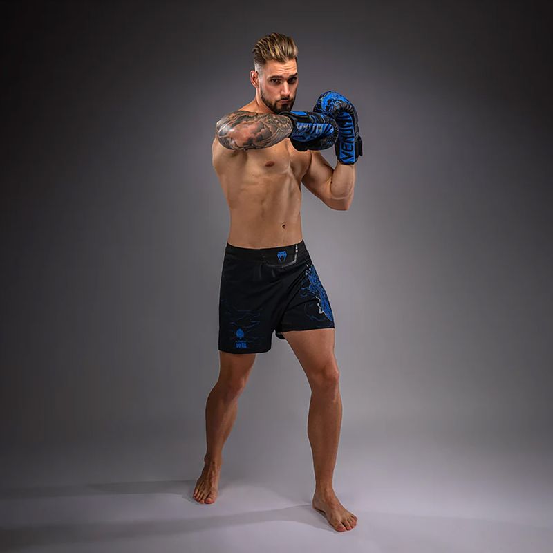 Men's training shorts Venum Thunder Dragon Black/Royal Blue 4
