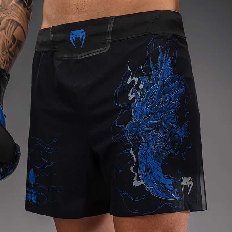 Men's training shorts Venum Thunder Dragon Black/Royal Blue 6