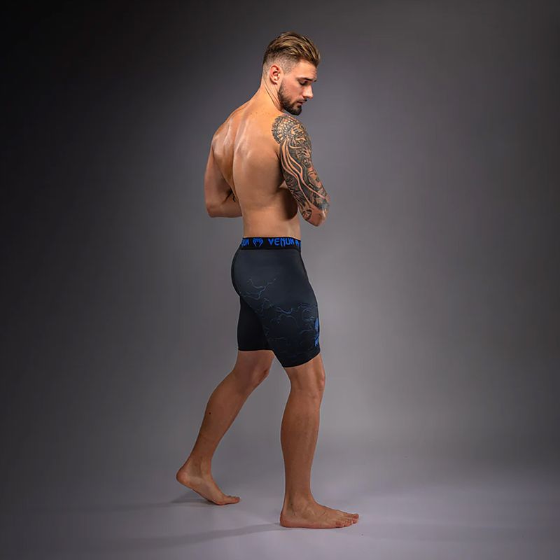 Men's training shorts Venum Thunder Dragon Vale Tudo Black/Royal Blue 4