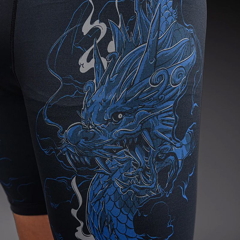 Men's training shorts Venum Thunder Dragon Vale Tudo Black/Royal Blue 6