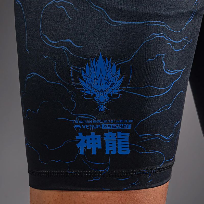 Men's training shorts Venum Thunder Dragon Vale Tudo Black/Royal Blue 7