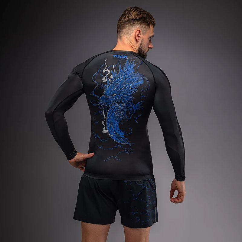 Longsleeve rashguard Venum Thunder Dragon black/royal blue 2
