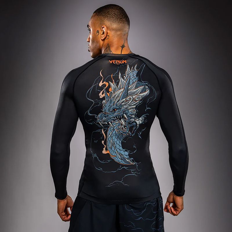 Longsleeve rashguard Venum Thunder Dragon black/grey/copper 2