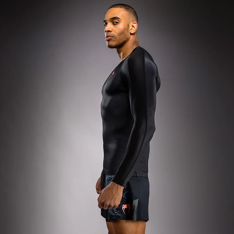 Men's long sleeve rashguard Venum Thunder Dragon black/grey/copper 4