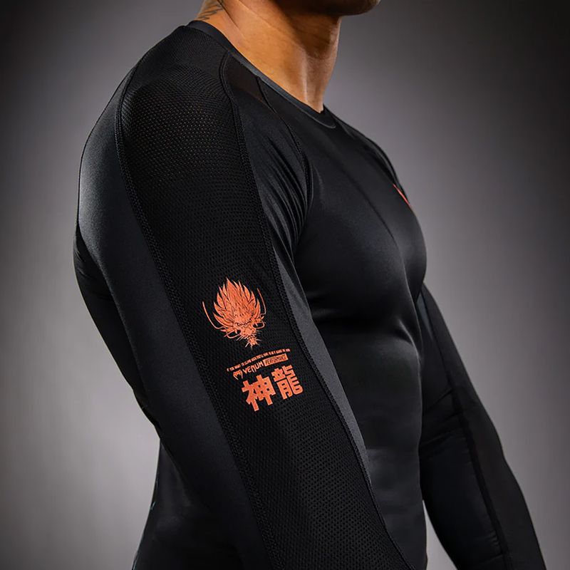 Longsleeve rashguard Venum Thunder Dragon black/grey/copper 7