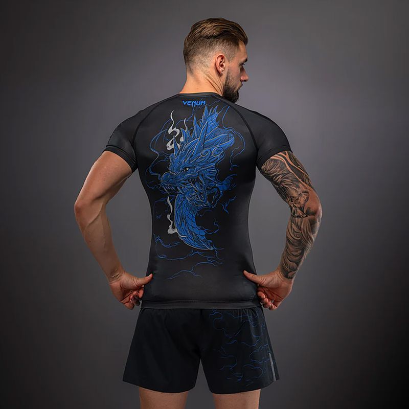 Men's rashguard Venum Thunder Dragon black/royal blue 2