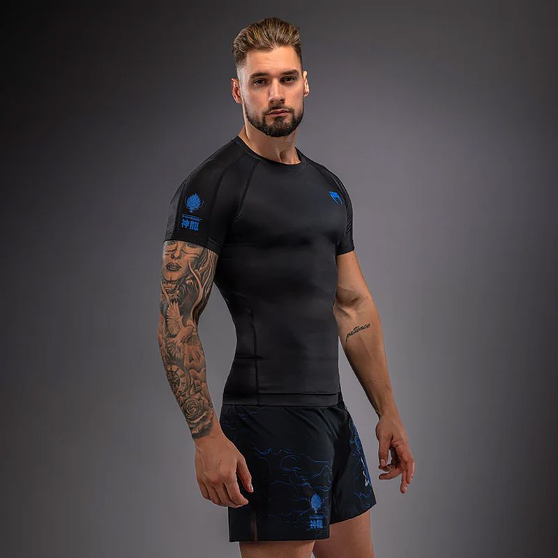 Men's rashguard Venum Thunder Dragon black/royal blue 3
