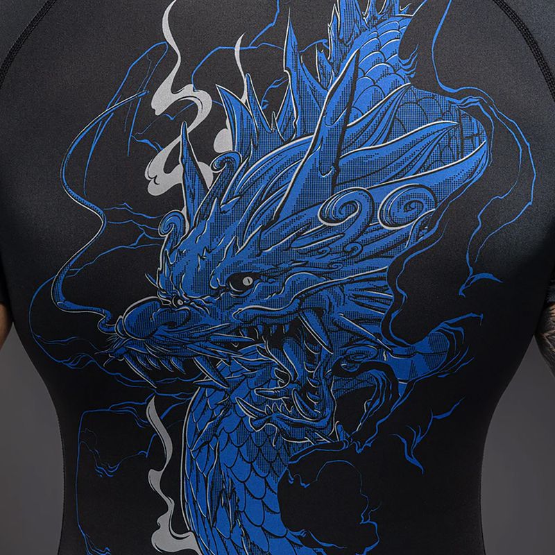 Men's rashguard Venum Thunder Dragon black/royal blue 5