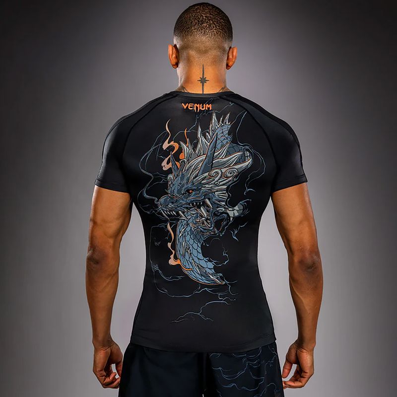 Men's rashguard Venum Thunder Dragon black/grey/copper 2