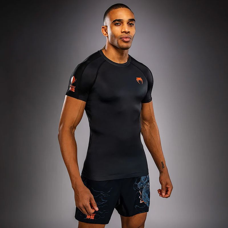 Men's rashguard Venum Thunder Dragon black/grey/copper 3