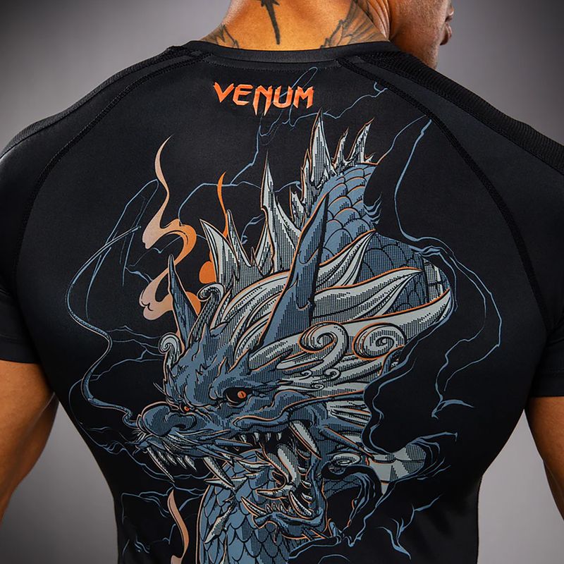 Men's rashguard Venum Thunder Dragon black/grey/copper 7