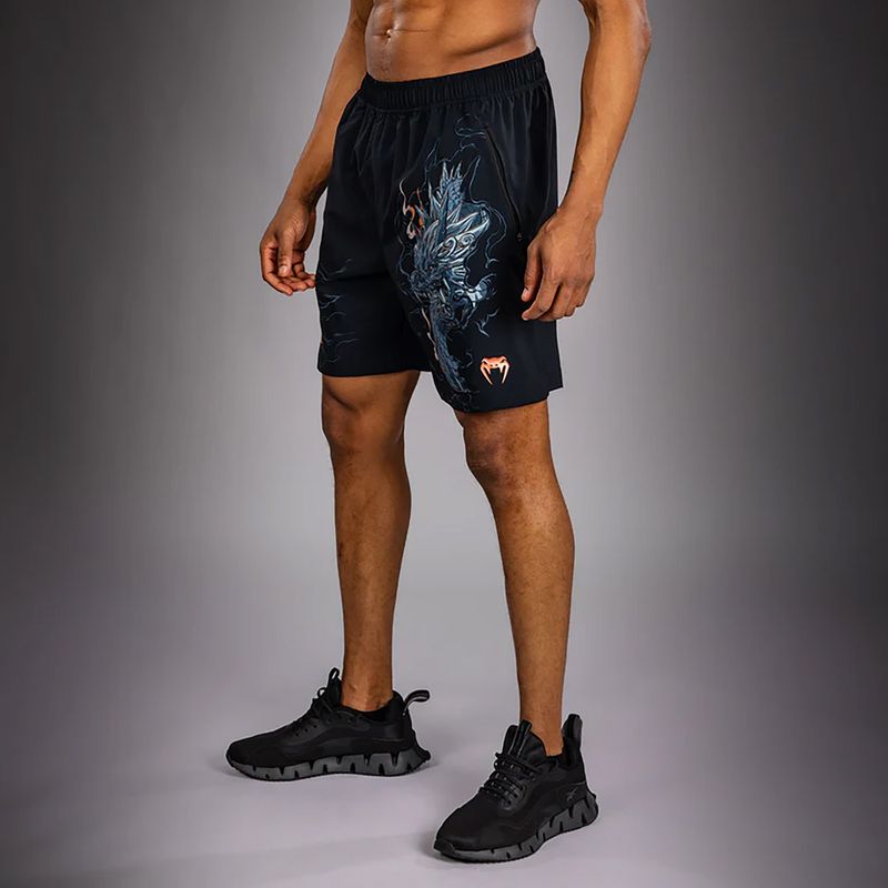 Men's training shorts Venum Thunder Dragon Training Black/Grey/Copper 4