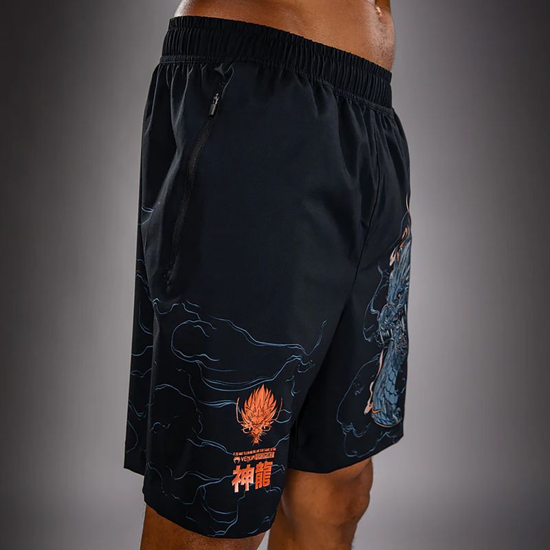 Men's training shorts Venum Thunder Dragon Training Black/Grey/Copper 7
