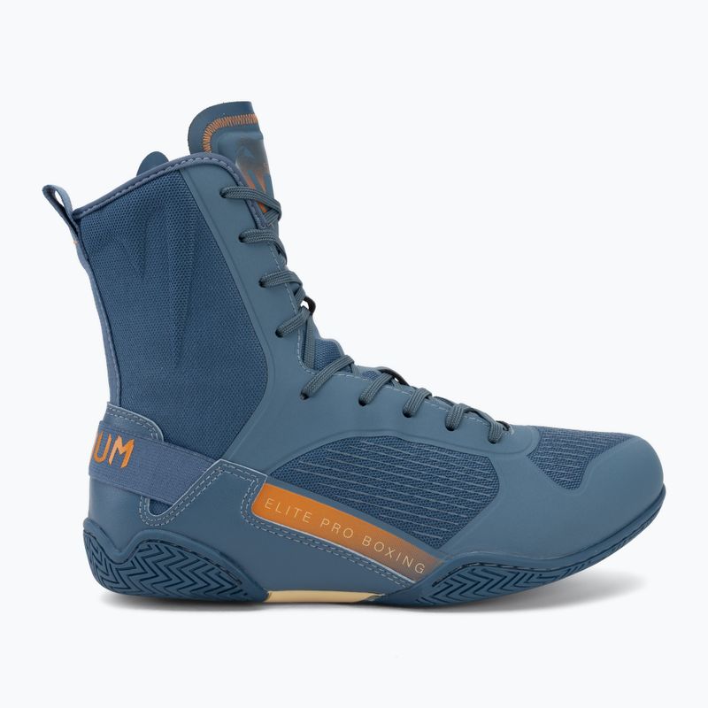 Boxing shoes Venum Elite Neo Boxing steel blue/orange 2
