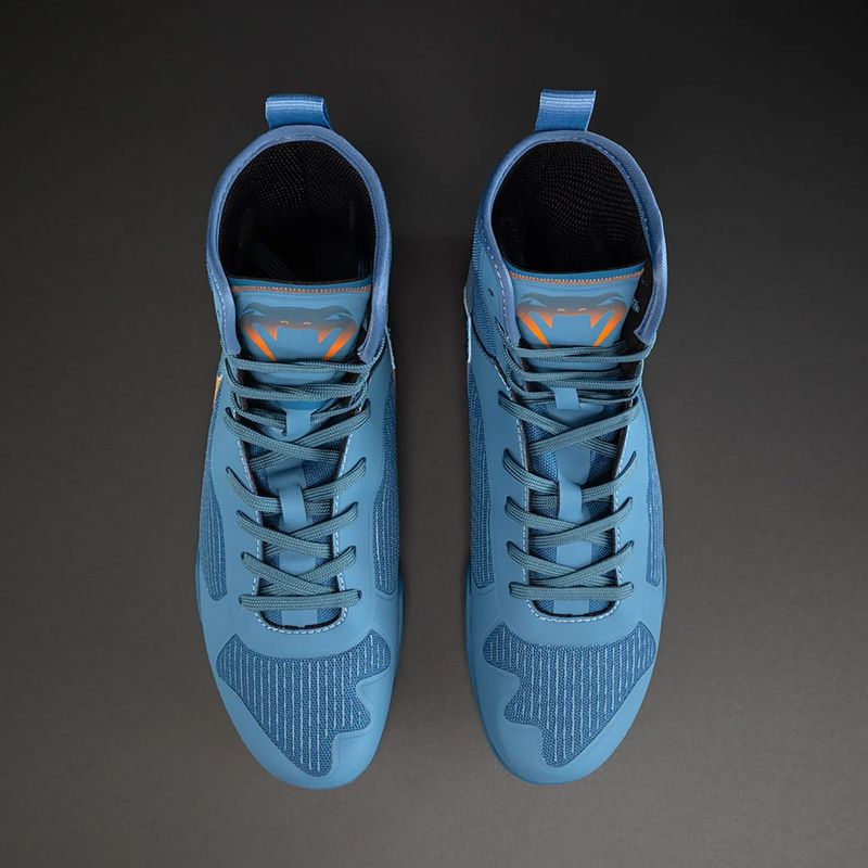 Boxing shoes Venum Elite Neo Boxing steel blue/orange 2