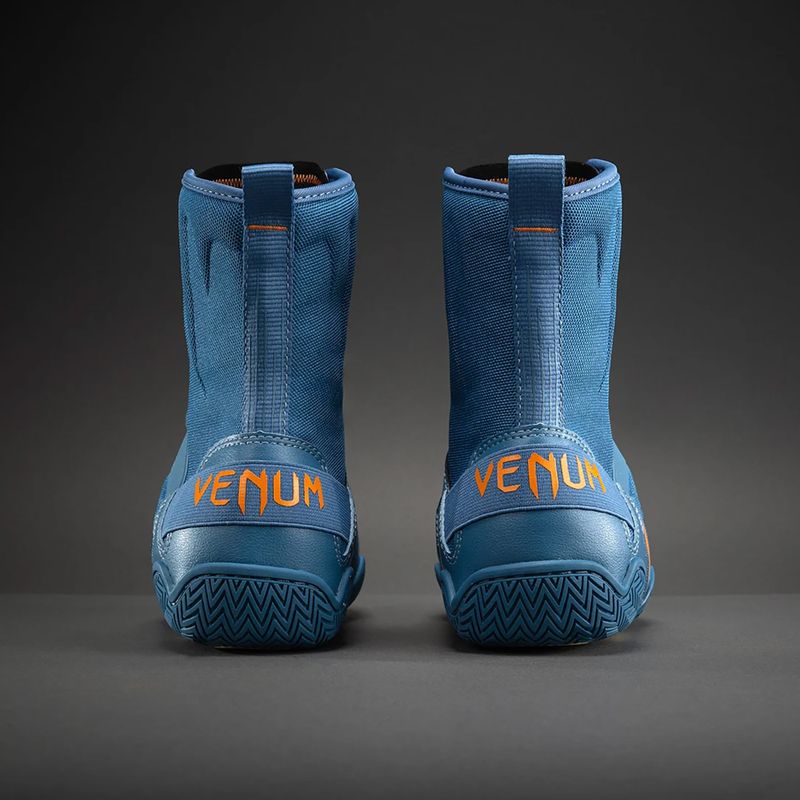 Boxing shoes Venum Elite Neo Boxing steel blue/orange 3