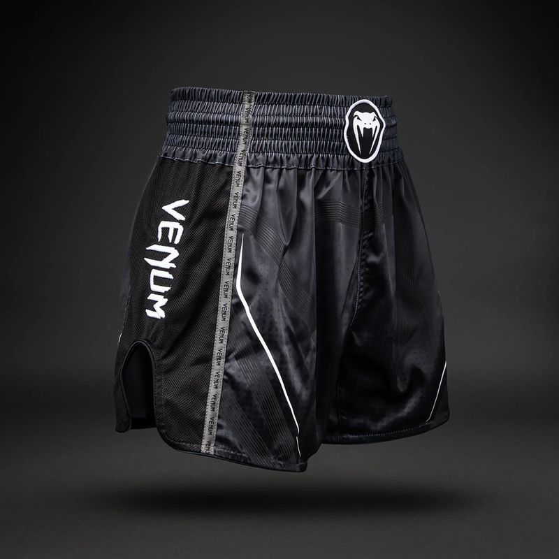 Training shorts Venum Stealth Muay Thai black/white 3