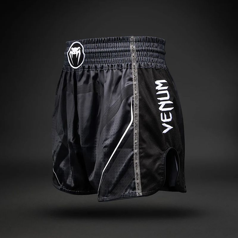 Training shorts Venum Stealth Muay Thai black/white 4
