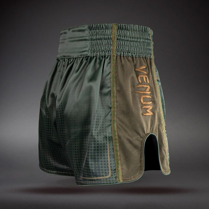 Training shorts Venum Stealth Muay Thai Khaki/Dark Green 4