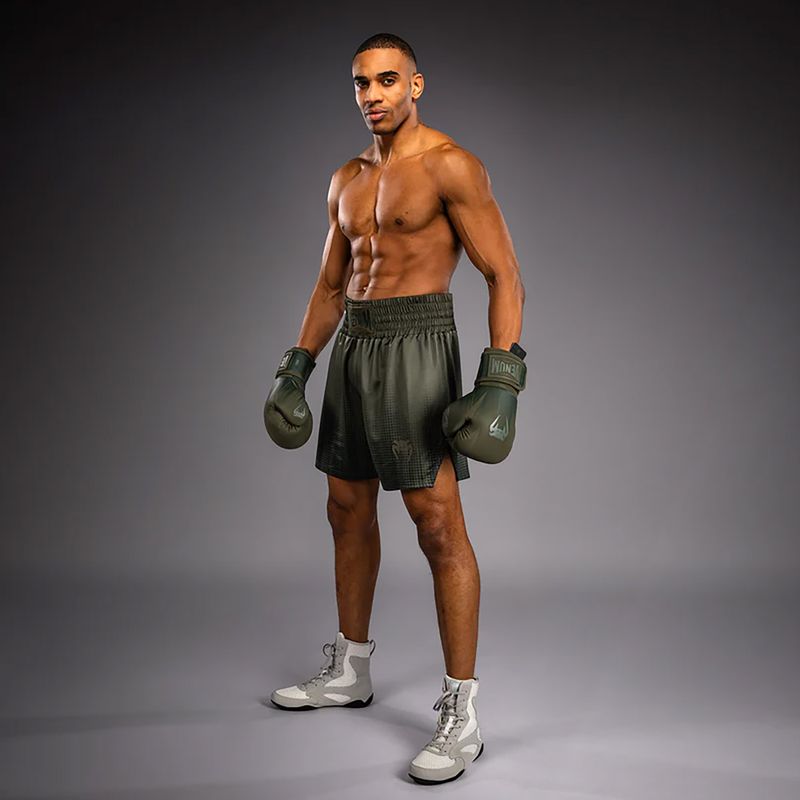 Men's boxing shorts Venum Stealth Boxing Khaki/Dark Green 4